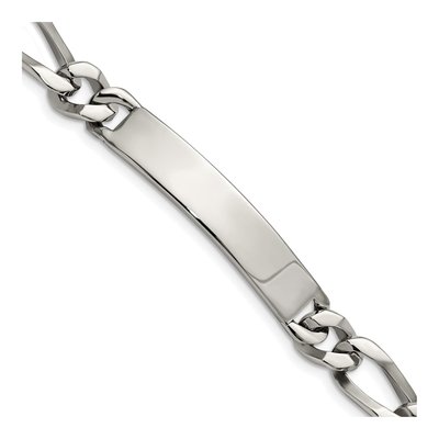 Stainless Steel Figaro ID Bracelet