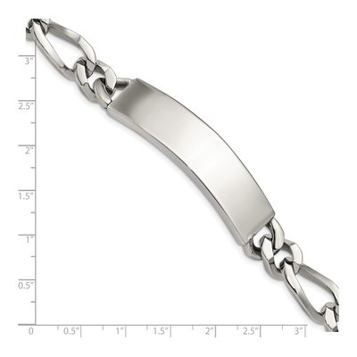 Stainless Steel Figaro ID Bracelet – view 6