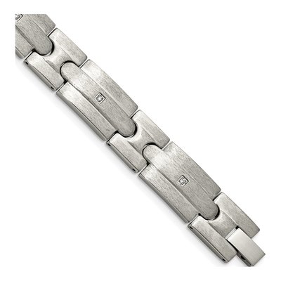 Stainless Steel CZ Link Bracelet