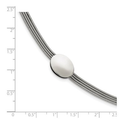 Stainless Steel Oval Link Bracelet, 7.25in | Chisel – view 5