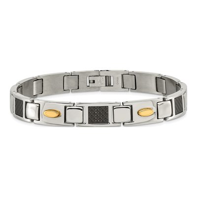 Stainless Steel IP Carbon Fiber Bracelet – view 5