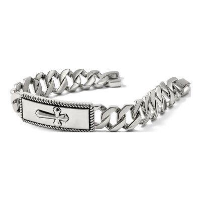 Stainless Steel Cross ID Bracelet – view 8