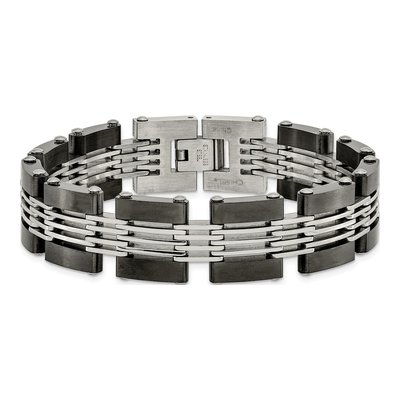 Black Stainless Steel Link Bracelet – view 5