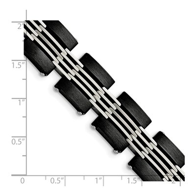 Black Stainless Steel Link Bracelet – view 6