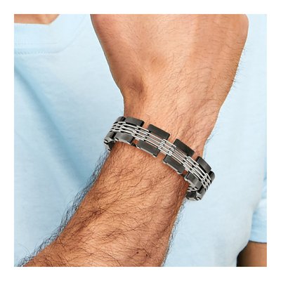 Black Stainless Steel Link Bracelet – view 7