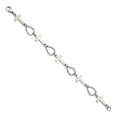 Stainless Steel Cross Bracelet – view 3