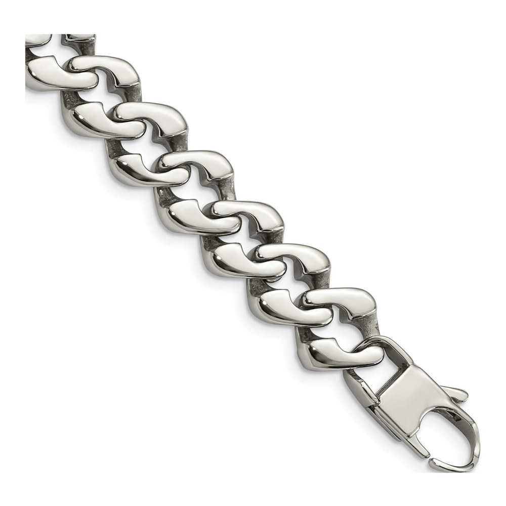 Chisel Stainless Steel Fancy Link Bracelet 8.5"
