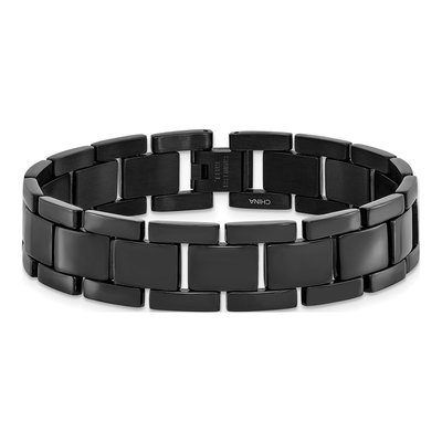 Black Stainless Steel Link Bracelet – view 5