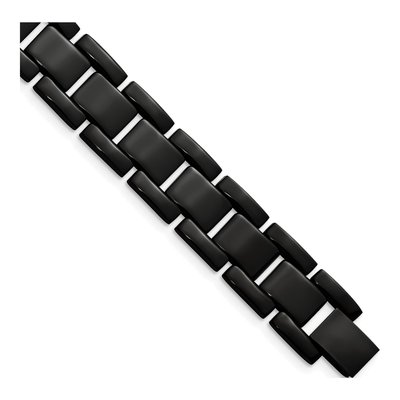 Black Stainless Steel Link Bracelet