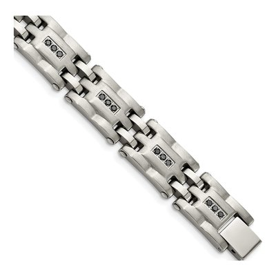 Stainless Steel 3/4 ct tw Diamond Bracelet