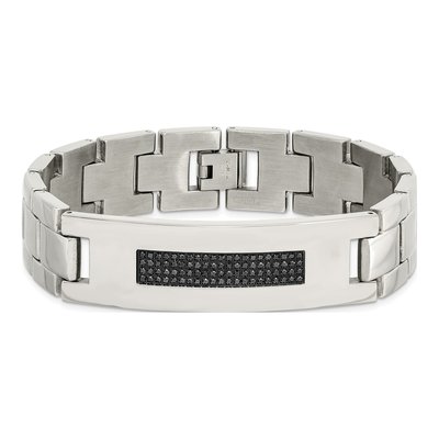 Stainless Steel 1/2 ct tw Diamond Bracelet – view 5