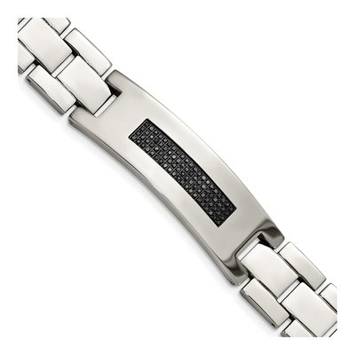 Stainless Steel 1/2 ct tw Diamond Bracelet