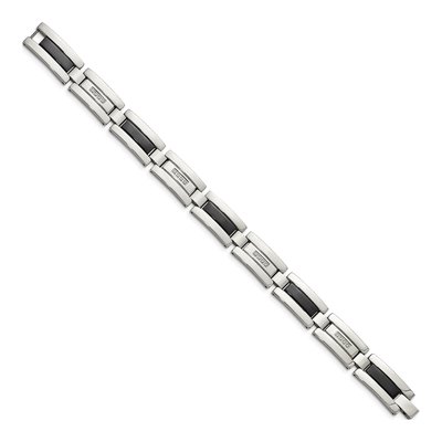 Black Stainless Steel 1/4 ct tw Diamond Bracelet – view 4