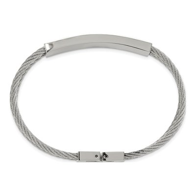 Black Stainless Steel 1/7 ct tw Diamond Bracelet – view 4