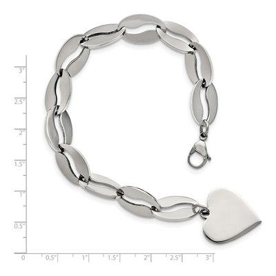 Stainless Steel Heart Bracelet – view 5