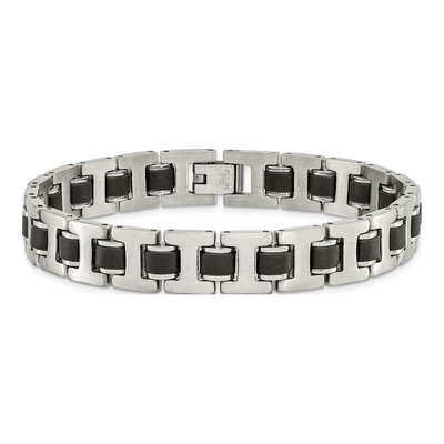 Stainless Steel Black Rubber Bracelet – view 5