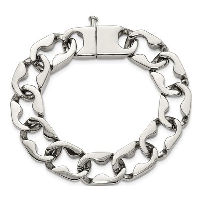 Stainless Steel Large Link Bracelet – view 4
