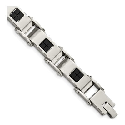 Black Stainless Steel Black Bracelet