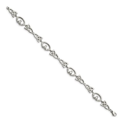 Stainless Steel Claddagh Trinity Knot Bracelet – view 4