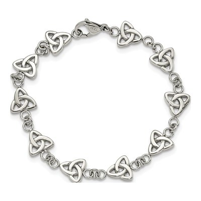Stainless Steel Trinity Knot Link Bracelet – view 5