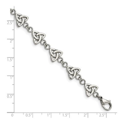 Stainless Steel Trinity Knot Link Bracelet – view 6