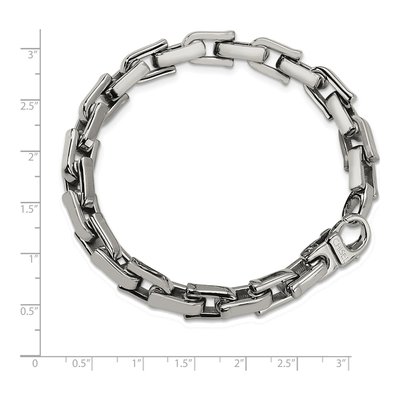 Men's Stainless Steel 7mm Link Chain Bracelet – view 6