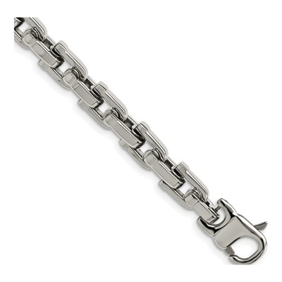 Men's Stainless Steel 7mm Link Chain Bracelet