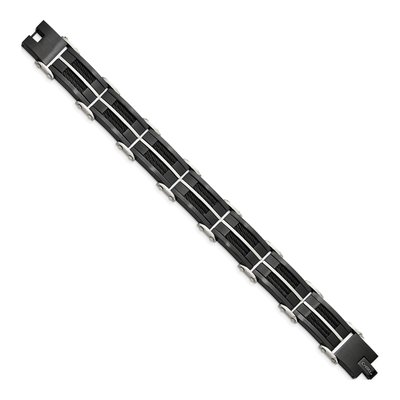 Black Stainless Steel Link Bracelet – view 4