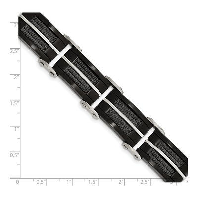 Black Stainless Steel Link Bracelet – view 6