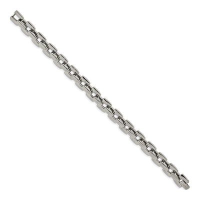 Men's Stainless Steel 8mm Square Link Chain Bracelet – view 4