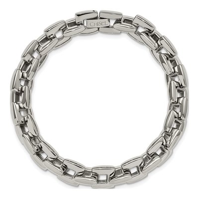 Men's Stainless Steel 8mm Square Link Chain Bracelet – view 5