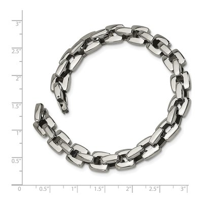 Men's Stainless Steel 8mm Square Link Chain Bracelet – view 6