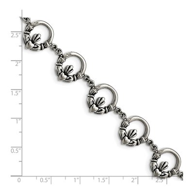 Stainless Steel Claddagh Bracelet – view 5