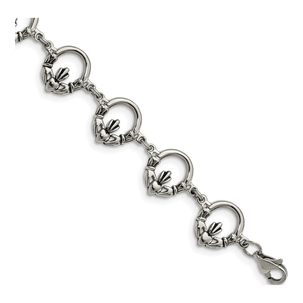 Stainless Steel Claddagh Bracelet
