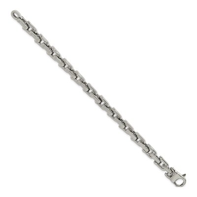 Men's Stainless Steel 7mm Link Chain Bracelet – view 4