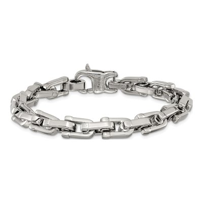 Men's Stainless Steel 7mm Link Chain Bracelet – view 5