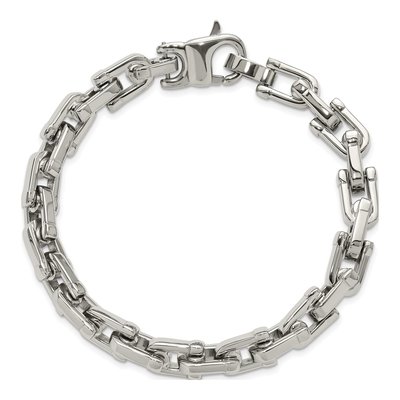 Men's Stainless Steel 7mm Link Chain Bracelet – view 6