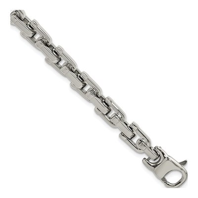 Men's Stainless Steel 7mm Link Chain Bracelet