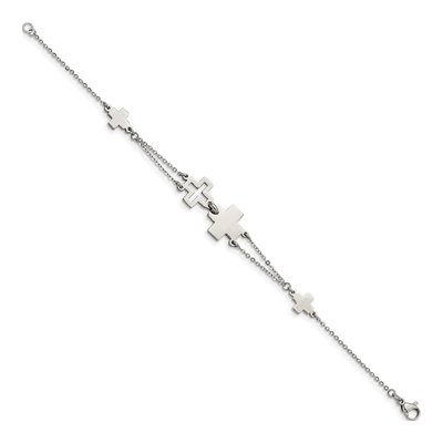 Stainless Steel Cross Bracelet – view 3