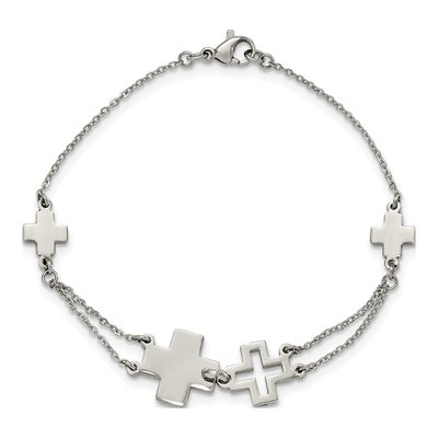 Stainless Steel Cross Bracelet – view 4