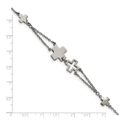 Stainless Steel Cross Bracelet – view 5