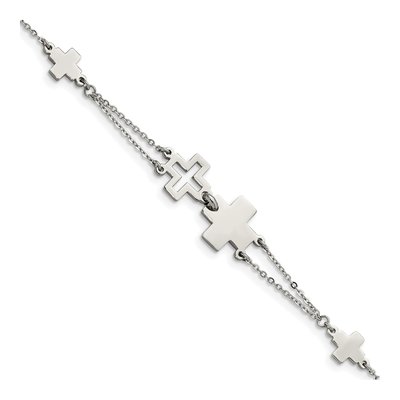 Stainless Steel Cross Bracelet