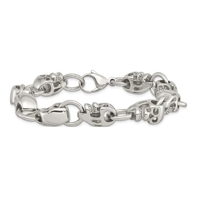 Stainless Steel Skull Link Bracelet – view 4