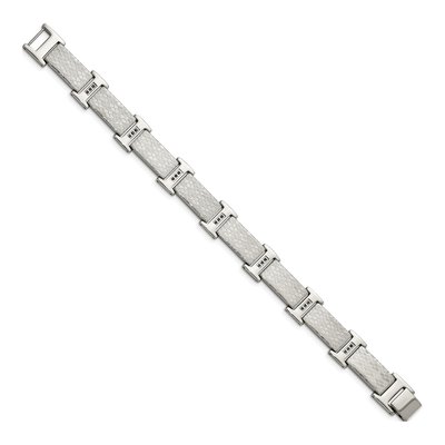 Stainless Steel CZ Link Bracelet – view 4