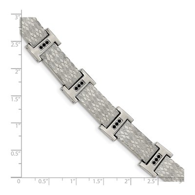 Stainless Steel CZ Link Bracelet – view 5
