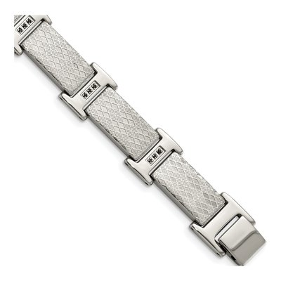 Stainless Steel CZ Link Bracelet