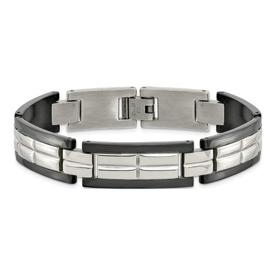 Black Stainless Steel Link Bracelet – view 5