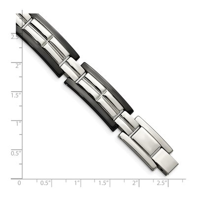 Black Stainless Steel Link Bracelet – view 6