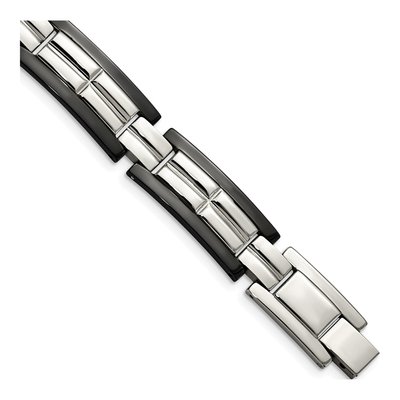 Black Stainless Steel Link Bracelet