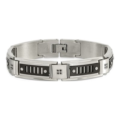 Black Stainless Steel CZ Bracelet – view 4